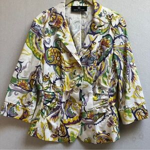 Rena Lange Floral Women's Jacket Sz 10